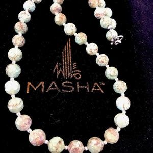 Green Turquoise Sterling Silver Faceted 8mm Beads